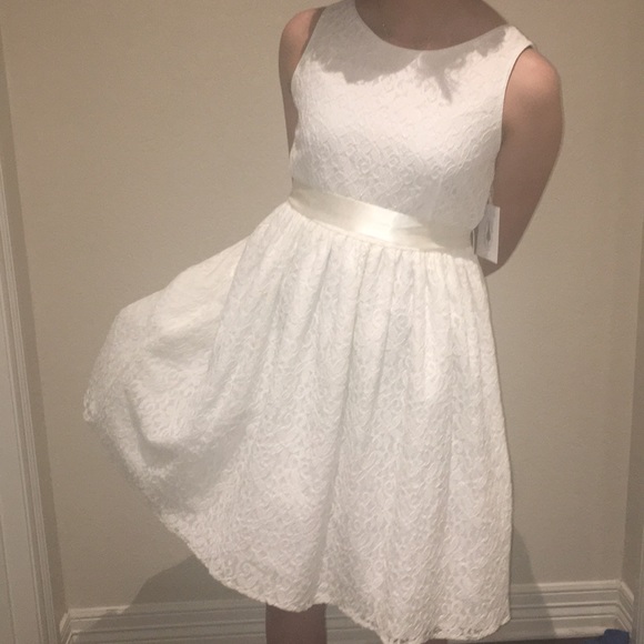 girls white special occasion dress